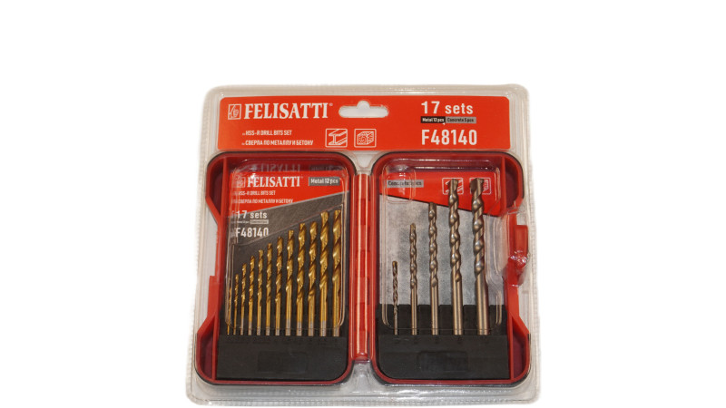 Набор сверл по металлу/бетону 17 шт. FELISATTI (1.5-6.0/3.0-10 мм) 085.5.0.17