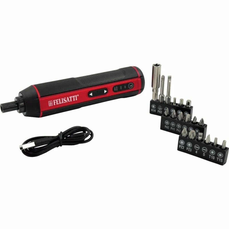Отвертка аккумуляторная FELISATTI FT1008 (блистер + оснастка 18 шт)