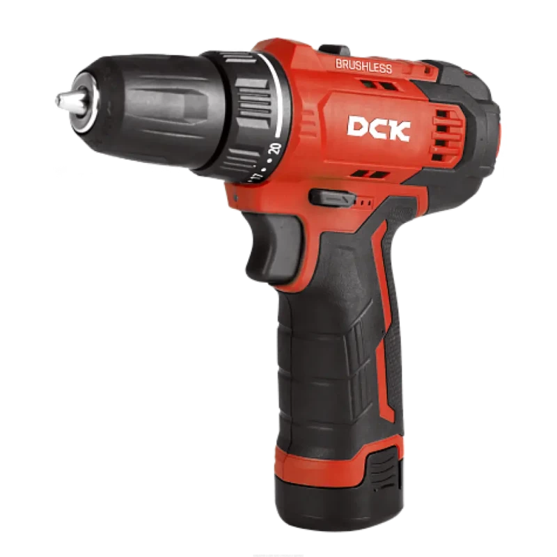 Дрель-шуруповерт аккум бесщеточная DCK KDJZ23-10, 10,8В,  2*2а/ч. 35нм, кейс