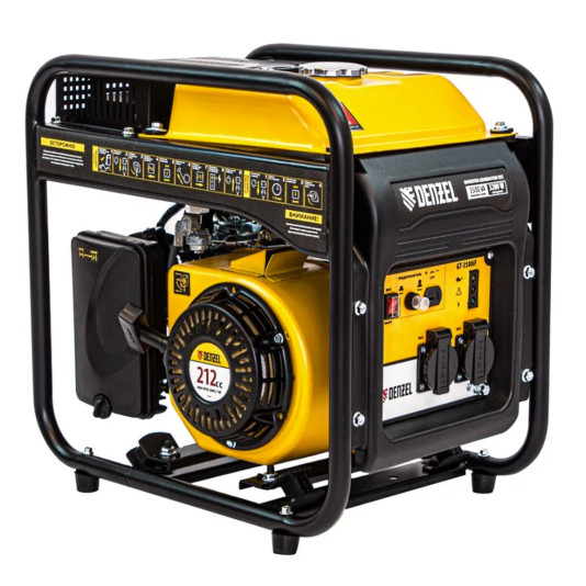 Генератор инверторный GT-3500iF, 3.5 кВт, 230 В, бак 5 л, открытый корпус, ручной старт Denzel