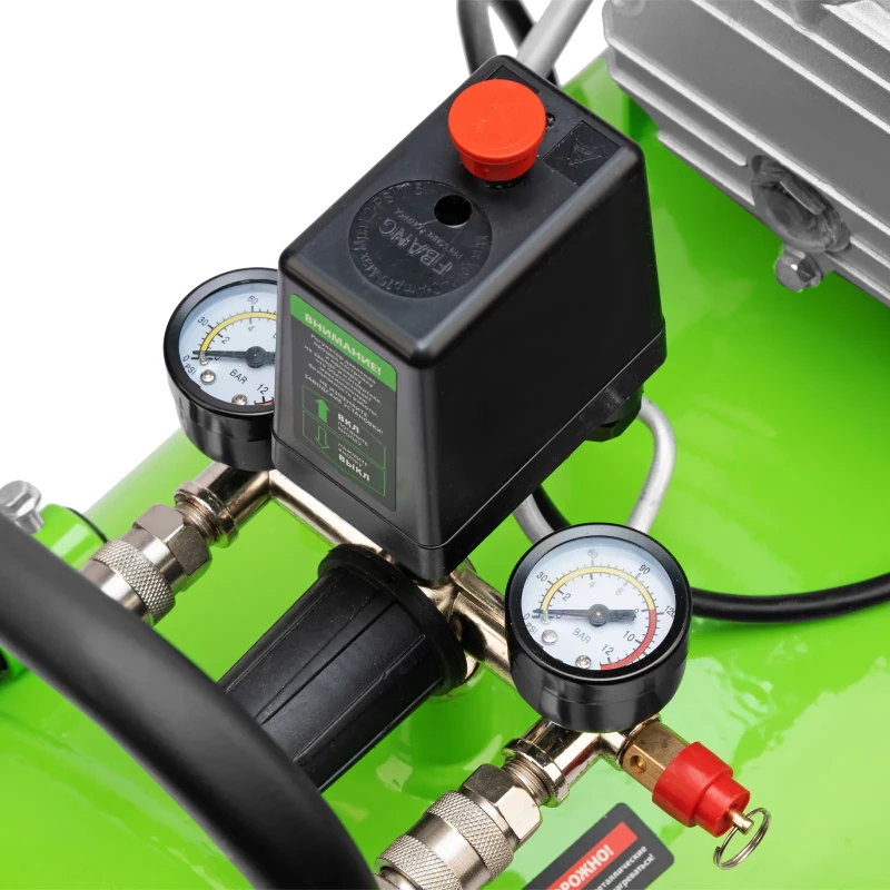 Компрессор воздушный КК-2200/100, 2,2 кВт, 350 л/мин, 100 л, прямой привод, масляный Сибртех