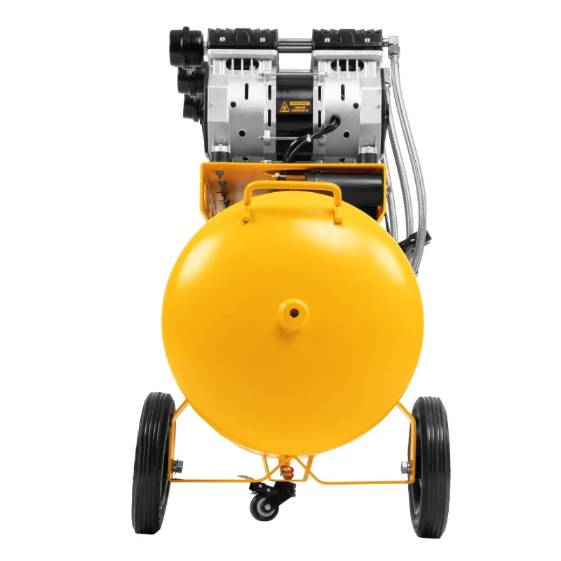 Компрессор безмасляный, малошумный DLS 1800/100,1800 Вт, 3x600, 100 л, 345 л/мин Denzel