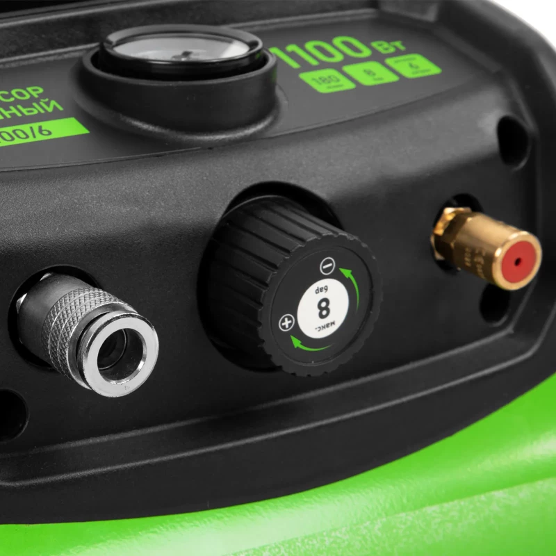 Компрессор воздушный безмаслянный BL 1100/6 1100Вт, ресивер 6 литров, 180 л/мин Сибртех