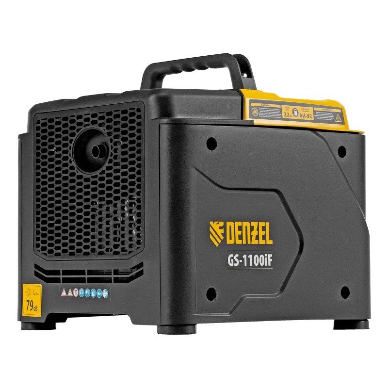 Генератор инверторный GS-1100iF, 1,1 кВт, 230 В, ручной старт DENZEL