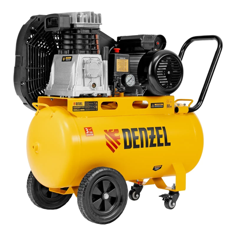 Компрессор воздушный рем. привод BCI 2100/50, 2,1 кВт, 50 литров, 400 л/мин Denzel