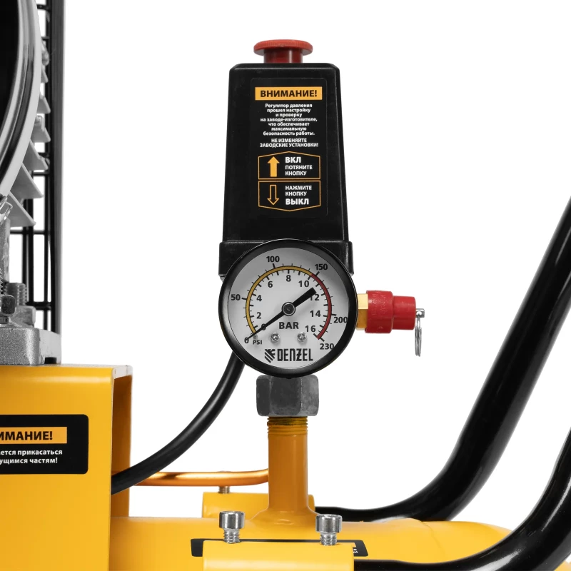 Компрессор воздушный рем. привод BCV 4000-T/200, 4,0 кВт, 200 литров, 690 л/мин Denzel